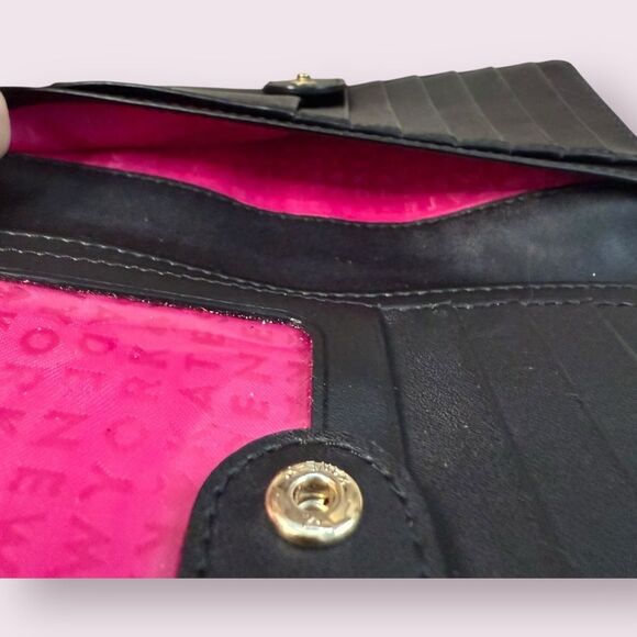 Kate Spade Black Continental Wallet Bow and Logo - Picture 7 of 12